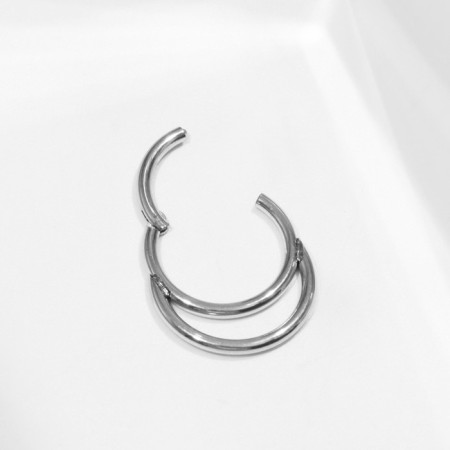 Pierce in the nose (clique) “arcs”, d = 8 mm, silver color-1