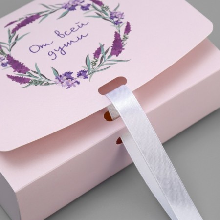 Gift folding box, packaging, “with all my heart”, 16.5 x 12.5 x 5 cm-3