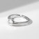 Ring "Classic" crystal solo, white color in silver, dimensionless