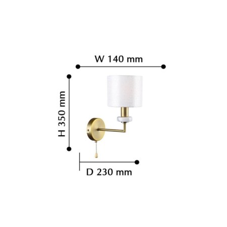 Bra Marbella, 1x40W E14, brass color-2
