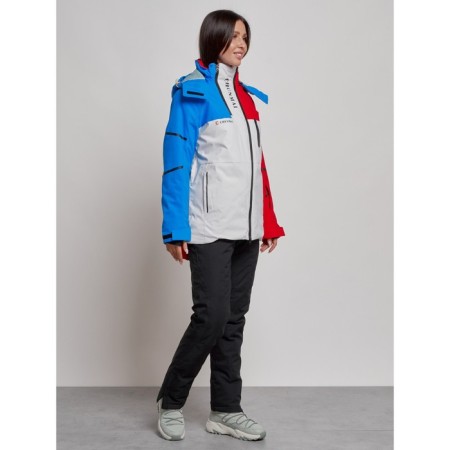 Ski costume female winter, size 42, red color-5