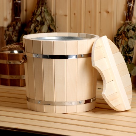 Linden -12l -galley, galvanized insert, with a lid, "Dobroparov"-6