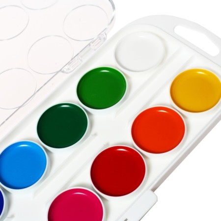 Watercolor 12 colors "Gamma" "Cartoons", honey, without brush, plastic-7