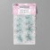 Knitted elements "Two -color flowers", 4.5 × 4.5 cm, 10 pcs, white/green color