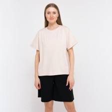Women's T-shirt Minaku Regular Fit: Beige color, rr 42