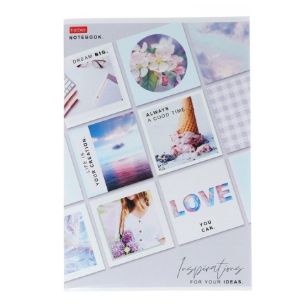 A4 notebook, 80 sheets, ruler, "bright emotions", cover of shallow cardboard, selective matte varnish, block 65 g/m2, 3v mix-4