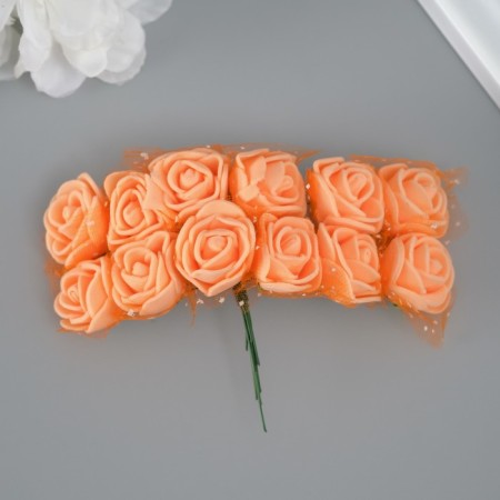 Decorative flower for creativity "Rose" Orange