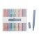 A set of markers-textbooks, 6 pastel colors, square body