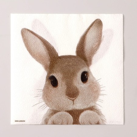 Napkins single -layer “rabbit”, 33 x 33 cm, set 20 pieces-3