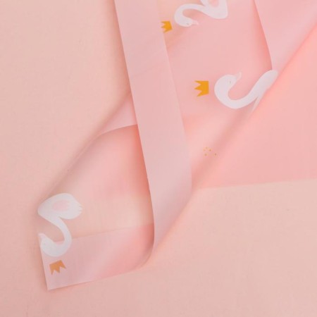 Matte film "Swan on Pink", 0.58 x 0.58 m