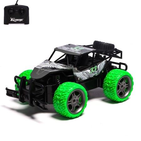 Radio -controlled jeep "Baggi", 1:18, works from batteries, green color