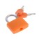 The castle of a hinged suitcase, 30x42 mm, orange