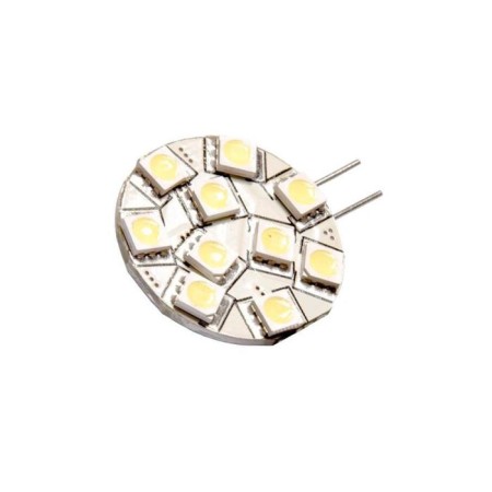 LED LED SkyWay G4, 12 V, 10 SMD diodes, 1-contact, white, dimensions, feet