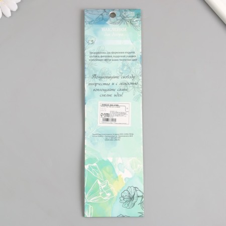 Sticker of rhinestones plastic "Crystals" MIX 26x7 cm-5