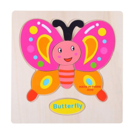 Children's wooden frames-lodges “Animals, insects” 15 × 15 × 0.5 cm, mix-7