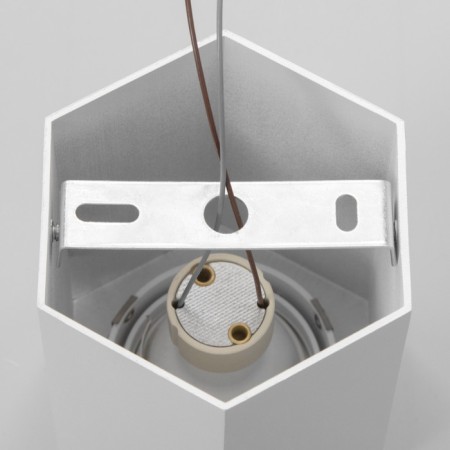 Lamp "Art" GU10 white 10x10x11.5 cm-5