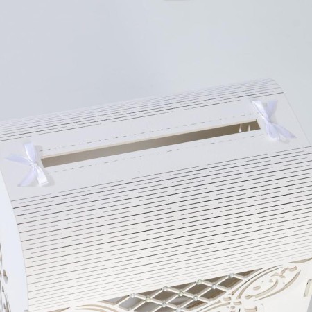 Family Bank "Odnjan", with rhinestones, white, 23.5x17x20 cm-2