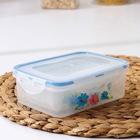 A set of lunch boxes of plastic rectangular "Polyanka", 3 pcs: 150 ml, 300 ml, 500 ml, color mix-6