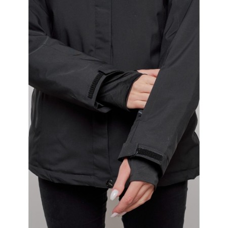Ski jacket women's, size 48, black color-3