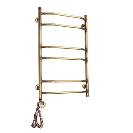 Domoterm electric heated towel rail "Laura" P6, 600x800 mm, left, bronze