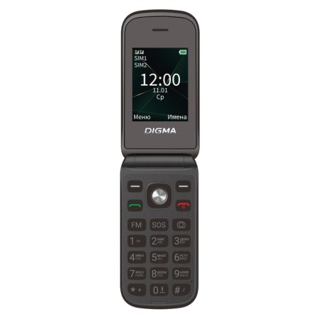Digma Vox FS241 mobile phone 128MB black folding 3G 4G 2SIM 2.44 "240x320 0.3MPIX 1075684