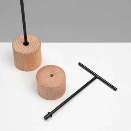 T-shaped arrangement stand, set of 3 pcs., 17, 13.5, 11.5 cm, black color-3