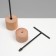 T-shaped arrangement stand, set of 3 pcs., 17, 13.5, 11.5 cm, black color
