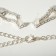 Set 2 objects: earrings, necklace “sparks” with a corner, white color in silver, 30 cm