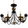 Chandelier "Floa" 5he14 40W black and gold 60x73x60 cm Bayerlux