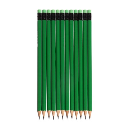 Pencil Blackographic hardness of HB, with an eraser, hexagonal, sharpened, MIX case-7