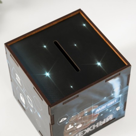 Piggy bank Cube "Cash Magnet" 10x10x10 cm-7