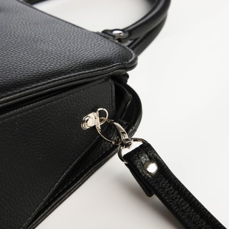 Female bag Textura, tout, average size, black color-5