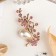 Brooch "Pearl Loze", Pink color in gold