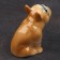 Porcelain figurine "French bulldog orange", 8 cm, author's painting