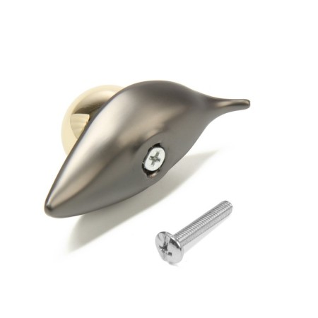 Handle button Cappio RK134 furniture, graphite-golden color-5