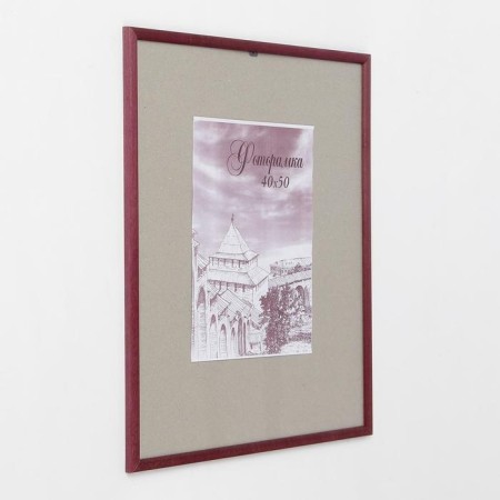Photo frame pine С14 No. 1 cherry 40x50 cm (plastic screen)-2