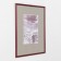 Photo frame pine С14 No. 1 cherry 40x50 cm (plastic screen)