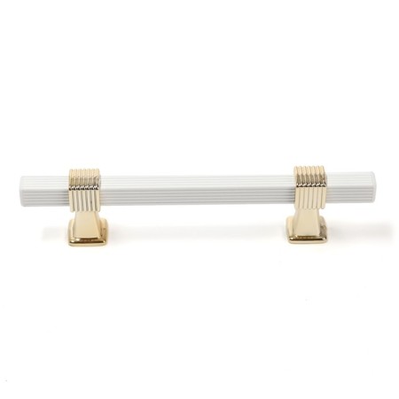 Cappio pk117 bracket handle, m/o 96 mm, white/gold color-2