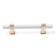 Cappio pk117 bracket handle, m/o 96 mm, white/gold color