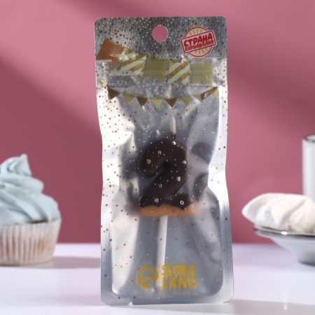 Candle in the cake "Chocolate icing", number "2", 3.8 cm-1