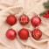 Set of balls plastic D-5 cm, 6 pcs "lightning shine" red