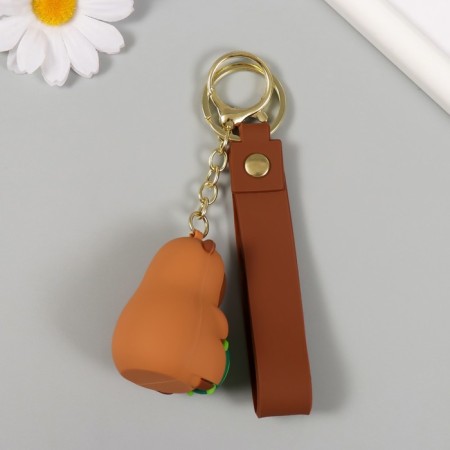 Trick rubber with carbine, Capybara with a turtle with a 3,7x3.7x5.5 cm strap-3