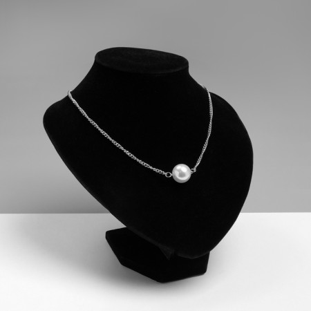 Bust for jewelry, 13 × 17 × 15.5 cm, h = 15.5 cm, black color-1