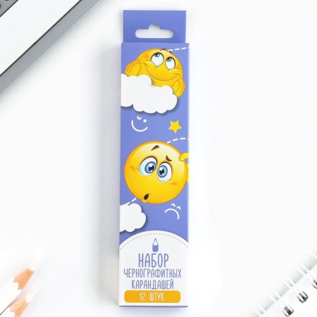 Pencil is a simple black -granographic without an eraser "Smile"-3