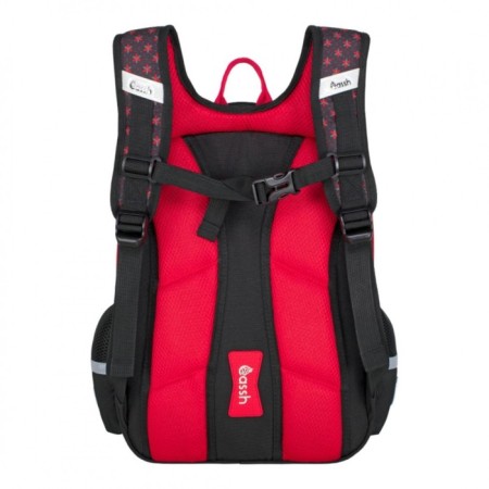 School backpack 37 x 28 x 13 cm, ergonomic back, Across 557, black/red CS23-557-10-3