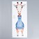 Sticker Plastic Interior color "Giraffe in a blue sweater" 59x25 cm