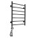 Domoterm electric heated towel rail "Calipso" P7, 500x700 mm, left, black matte