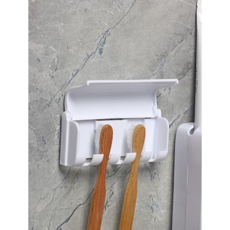 Holder for dental brushes and squeezer for dental paste, 15.5 × 6 × 6 cm (for paste), 11.5 × 5.5 × 3.5 cm (for brushes), color mix-7