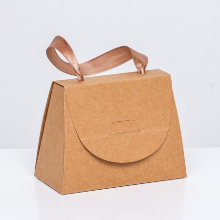Folding box, with a pen, craft, 12 x 9 x 6 cm
