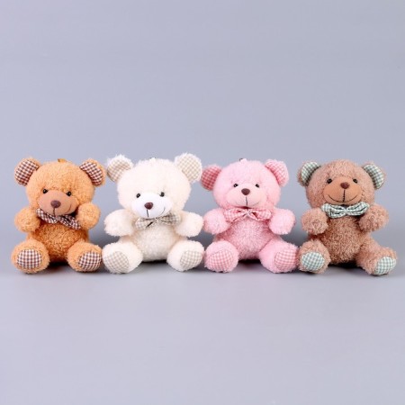 Soft toy "Bear" on a key fob, 12 cm, color mix-5